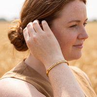 Thumbnail for Affirmation bracelet — worn, everyday gesture, gold | SKU: bgby-g