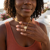 Thumbnail for Waterproof necklace — worn, everyday gesture, gold | SKU: 8732822-gold-color