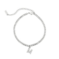 Thumbnail for Silver Initial Anklet - Ankle Bracelet - Anklet for Women - Silver Leg Bracelet Anklet M Brother & Sisters