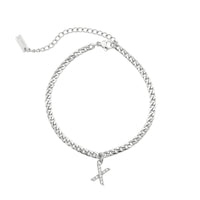 Thumbnail for Silver Initial Anklet - Ankle Bracelet - Anklet for Women - Silver Leg Bracelet Anklet X Brother & Sisters