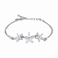 Thumbnail for Flower bracelet — product photo on a white background, silver