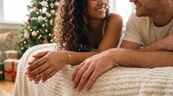 Jewelry Gifts With Gift Box for Every Close Bond: heart bond matching bracelet set worn, personalized jewelry in 304L stainless steel