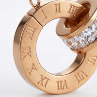 Thumbnail for Necklace with Joined Rings & Crystals