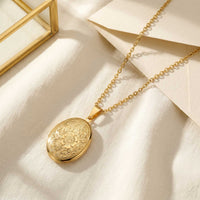 Thumbnail for Floral Photo Locket Necklace