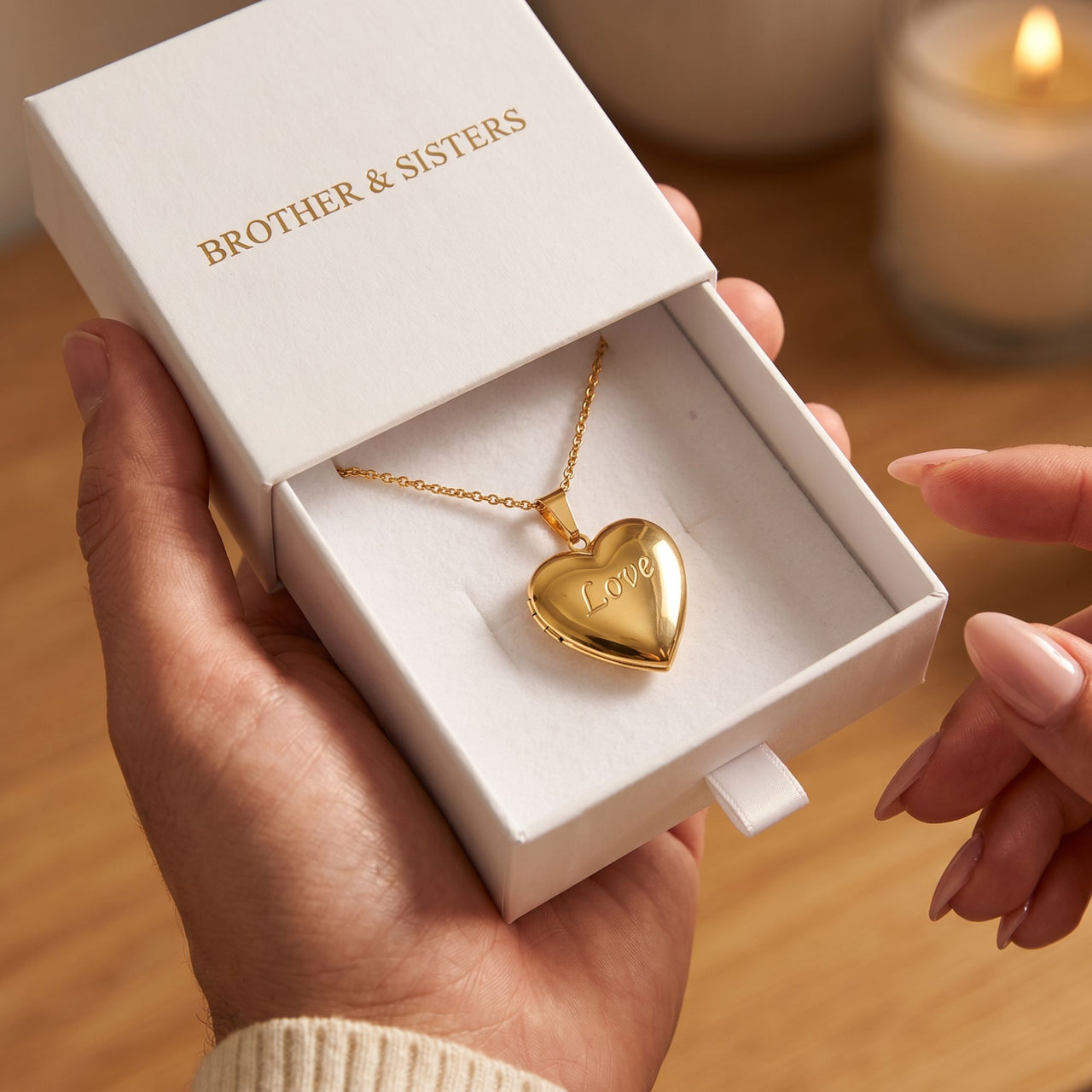 Love Heart Photo Locket Necklace