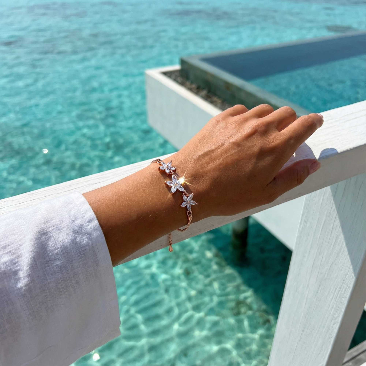 Crystal Flower Bracelet