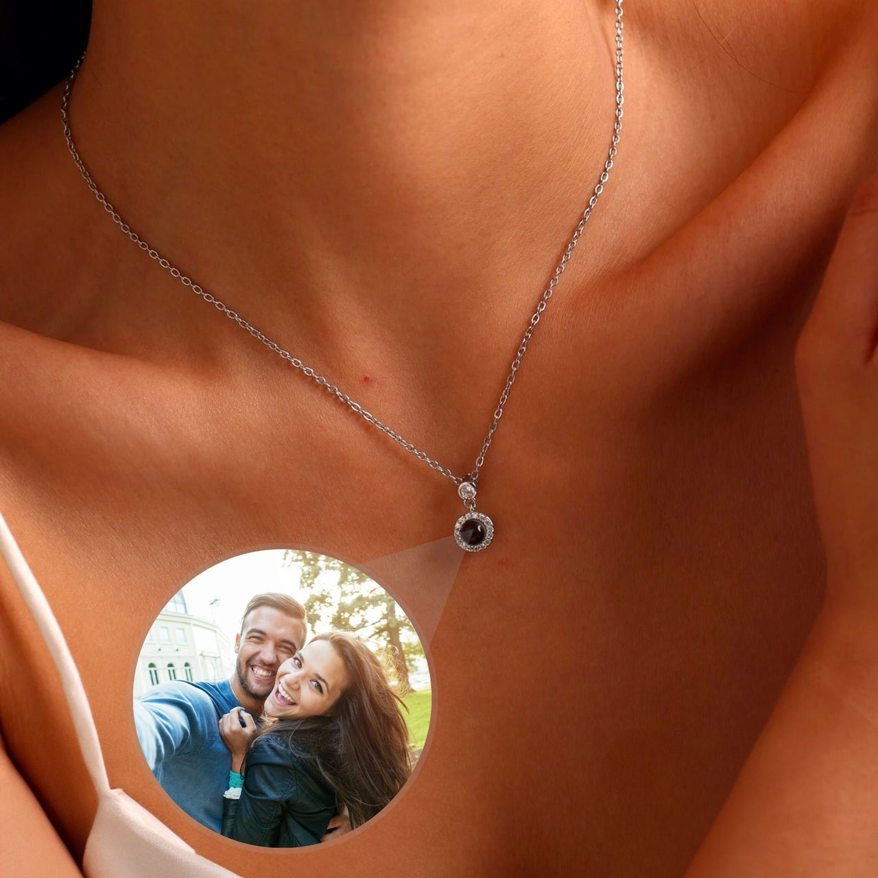 Halo Photo Necklace