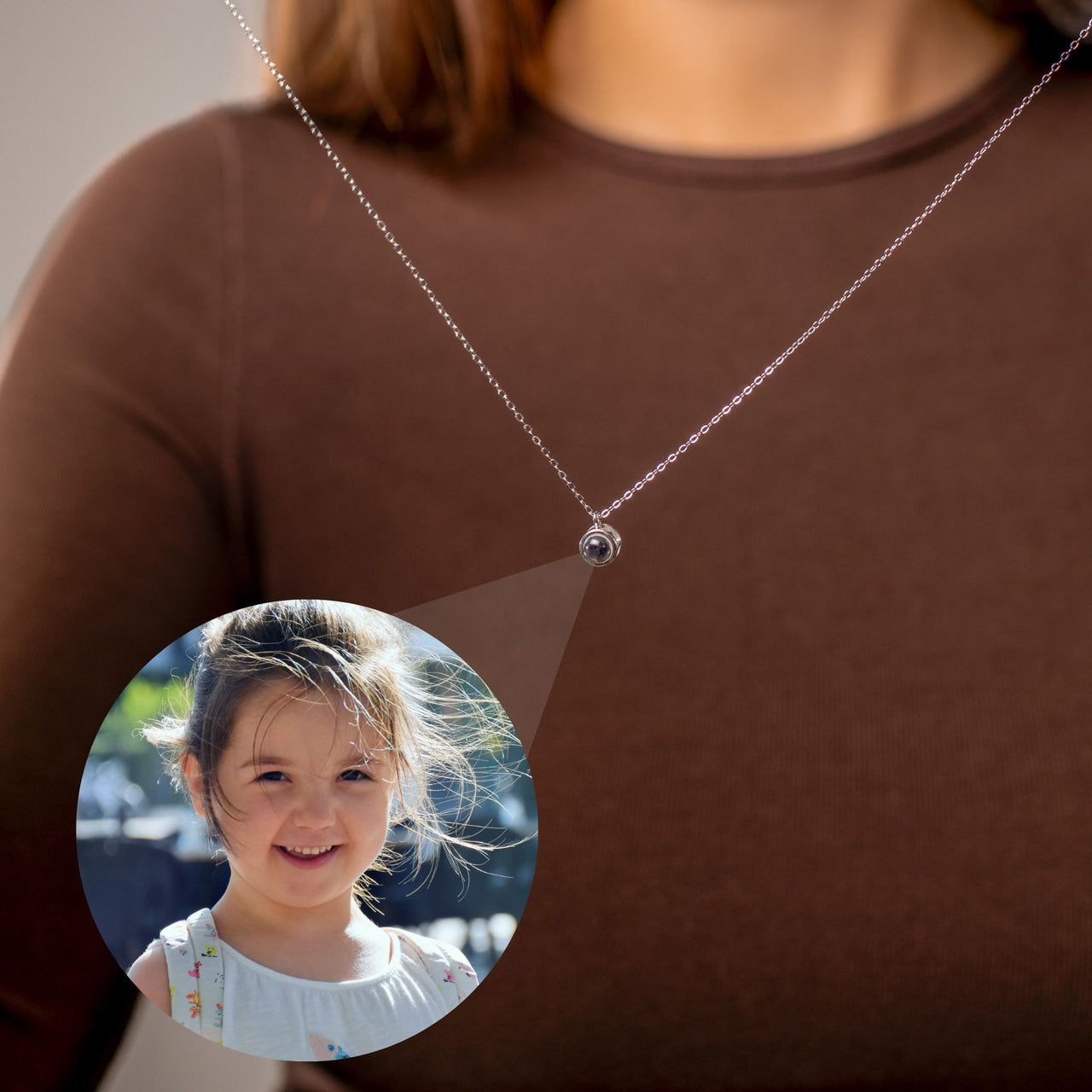 Circle Photo Necklace