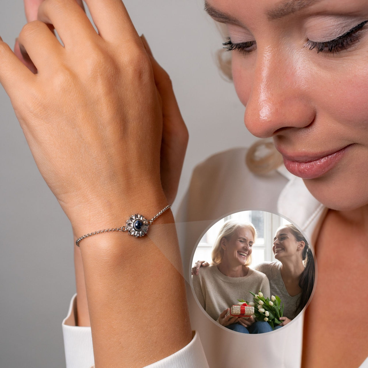 Sunflower Photo Bracelet