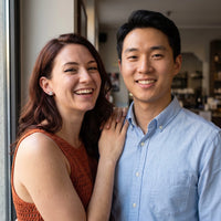 Thumbnail for Flower earrings — worn by a couple, silver | SKU: 419620-silver