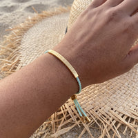 Thumbnail for Braided bracelet — worn, real size, gold | SKU: lamenthe-g