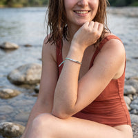 Thumbnail for Rope bracelet — worn in the water, waterproof, silver | SKU: lamenthe-wg