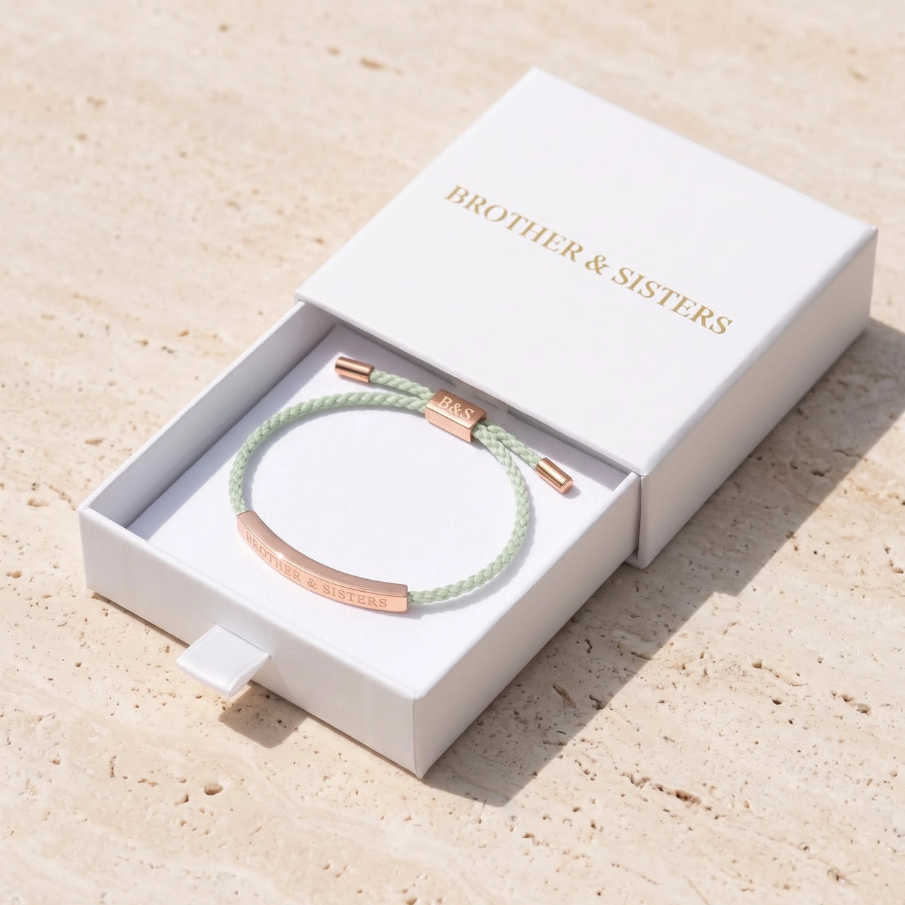 Cord bracelet — in the gift box, rose gold | SKU: lanature-rg