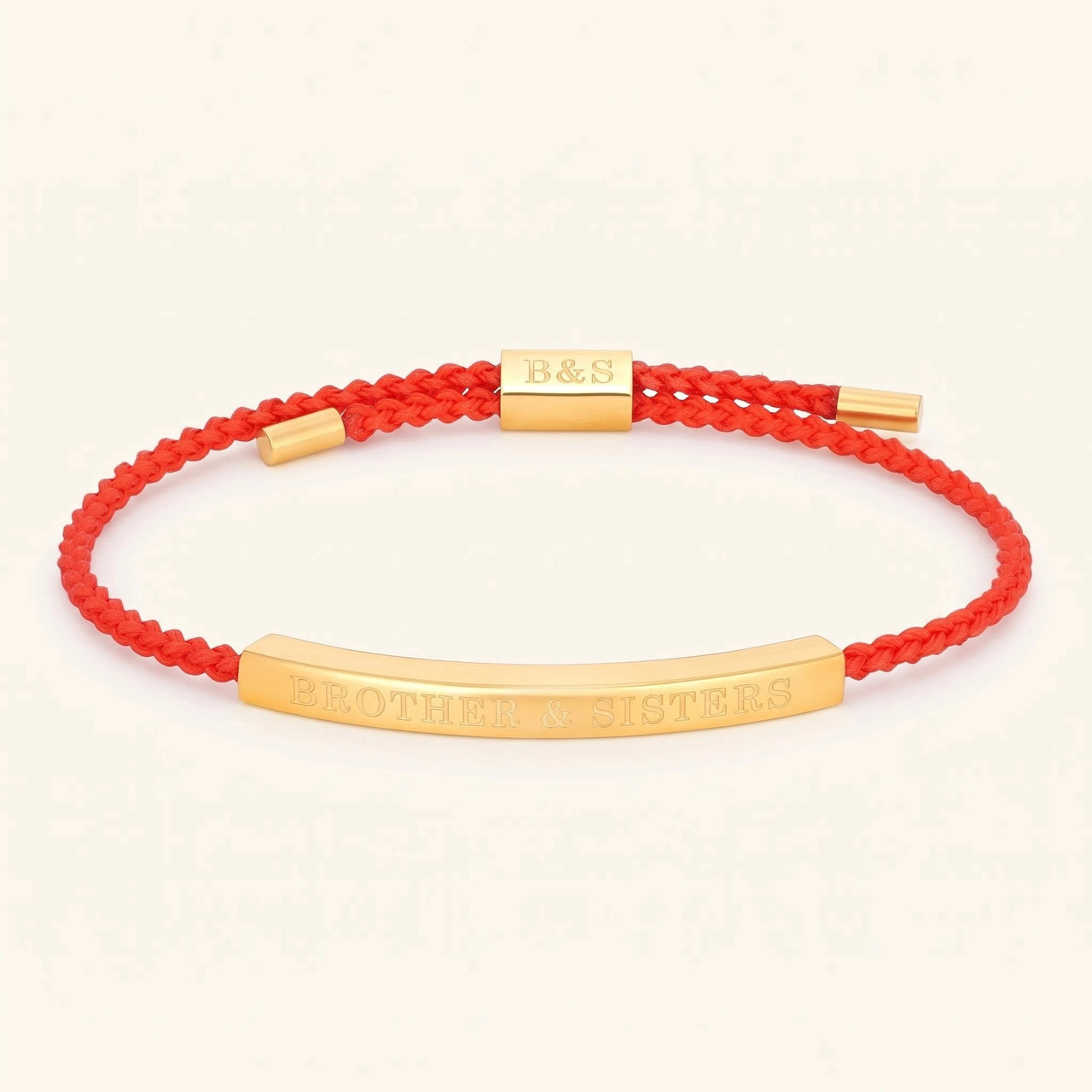 Red string bracelet — product photo on a white background, gold | SKU: lamour-g