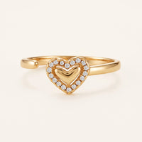 Thumbnail for Heart ring — product photo on a white background, gold | SKU: lecoeur