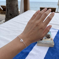 Thumbnail for Dainty bracelet — worn, real size, silver | SKU: 11662607-white-gold