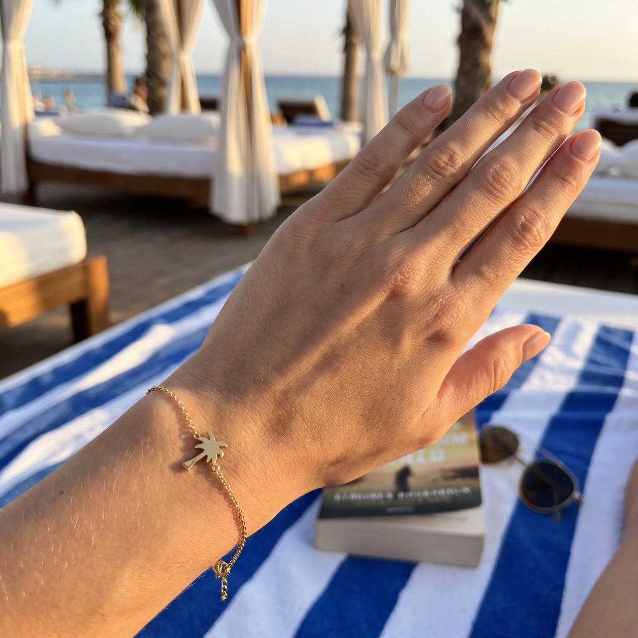 Dainty bracelet — worn, real size, gold | SKU: 7819407-gold-color