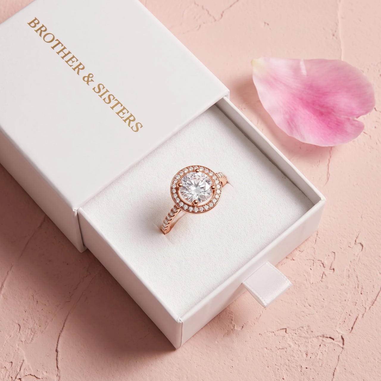 Rose gold engagement ring — in the gift box, rose gold | SKU: 101791-4.5-rose-gold