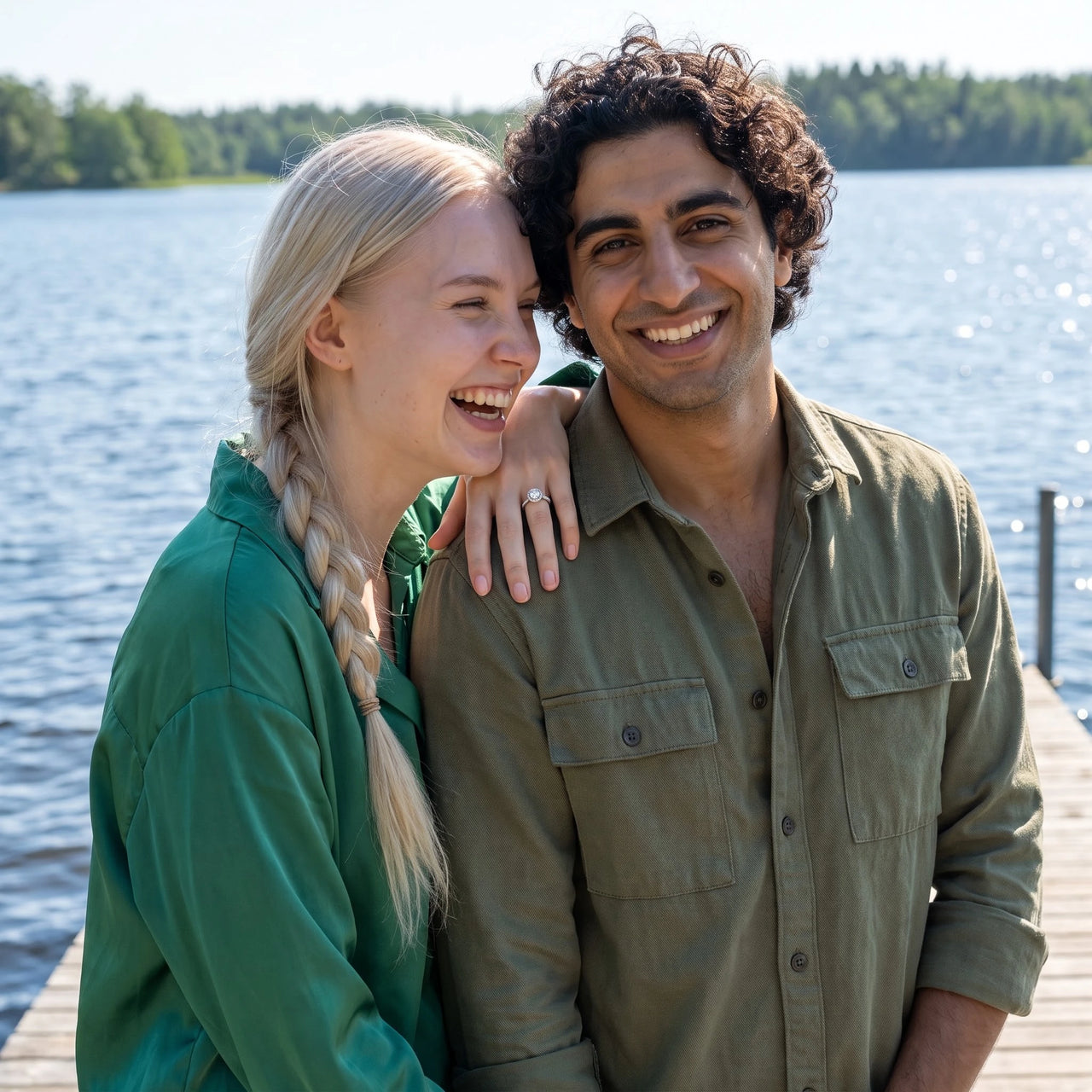 Waterproof ring — worn by a couple, silver | SKU: 101791-4.5-silver