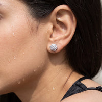 Thumbnail for Snowflake earrings — close-up of the details, silver | SKU: 30876249