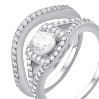 Thumbnail for Bridal ring set — product photo on a white background, silver | SKU: 497080-4.5-silver