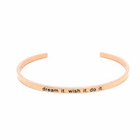 Thumbnail for Dream it. Wish it. Do it Bracelet 18k Rose Gold Brother & Sisters